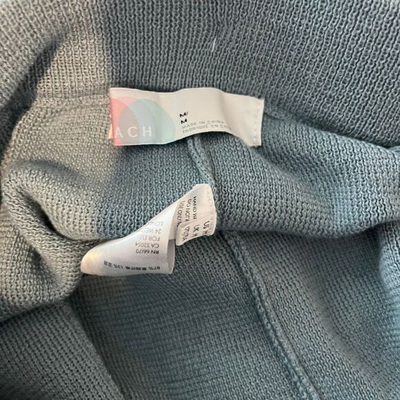 Free People FP Beach Slate Gray Knit Relaxed Sweater Pants Women's Size Medium - Picture 5 of 6